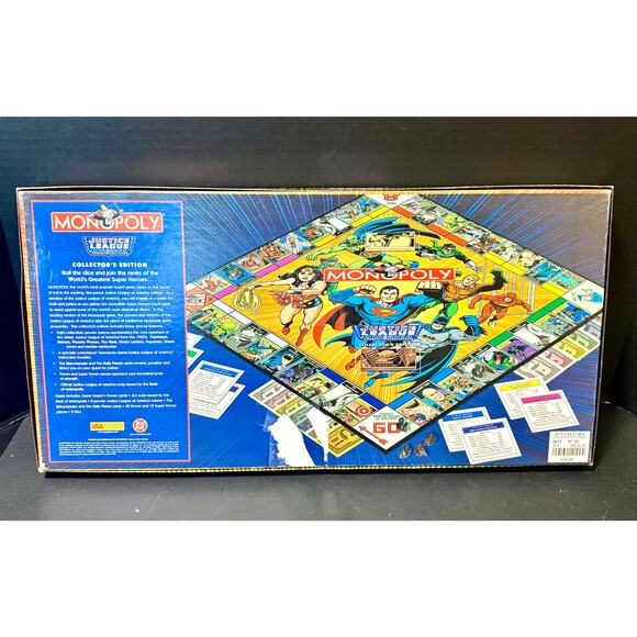 1999 Justice League of America Monopoly Collector’s Edition COMPLETE w/ comic - Picture 10 of 10